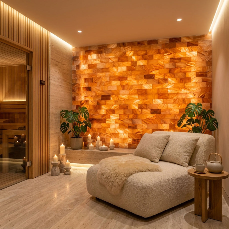 Himalayan Pink Salt Tiles (8x4x1) Pack of 2 Salt Bricks