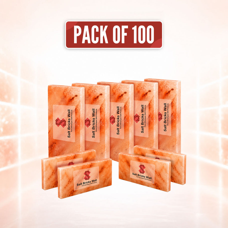 Pack of 100 – Himalayan Pink Salt Tiles (8x4x0.75)