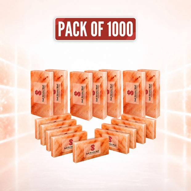 Himalayan Salt Tiles 8x4x1 – 1000 Pack for Large Salt Wall