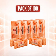 Himalayan Pink Salt Tiles 8x4x1 Inch – Pack of 100 Natural Salt Bricks