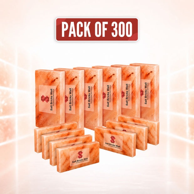 Pink Salt Tiles 8x4x1 – 300 Pack for Salt Wall & Wellness