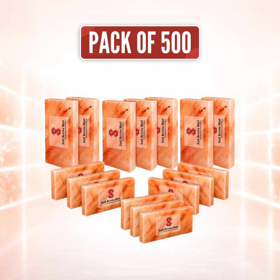 Himalayan Salt Tiles 8x4x1 – 500 Pack for Large Salt Wall