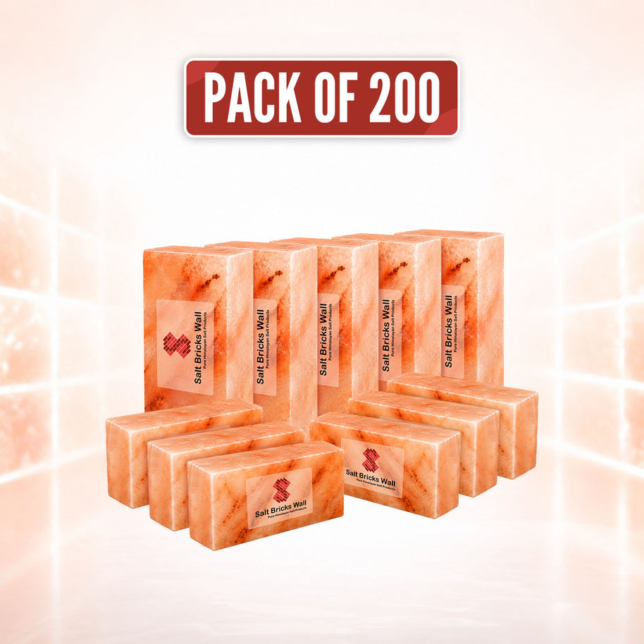 Himalayan Salt Bricks 8x4x2 – Pack of 200 for spa and sauna Salt Walls