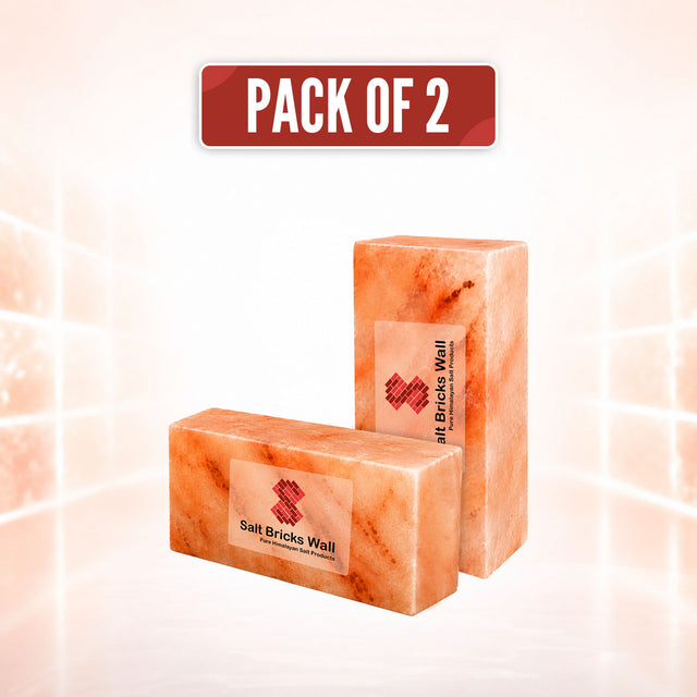 Himalayan salt wall, salt room, sauna feature, spa interior, or decorative installation, these 8" x 4" x 2" salt bricks provide a substantial format for your project.
