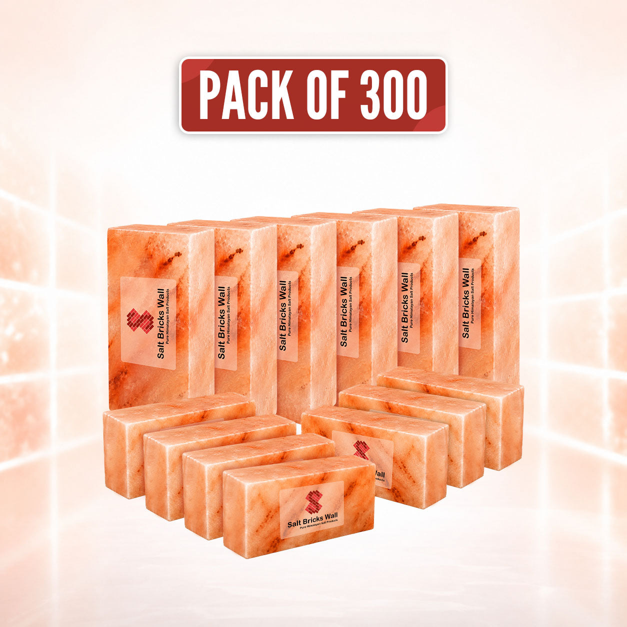 pink salt wall Himalayan Salt Bricks for Wall 8x4x2 – 300 Pack for bulk projects 