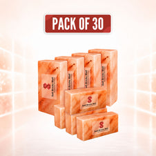 Himalayan pink salt to your next interior, sauna, spa, or wellness project with 30 natural Himalayan salt bricks, each measuring 8" x 4" x 2".