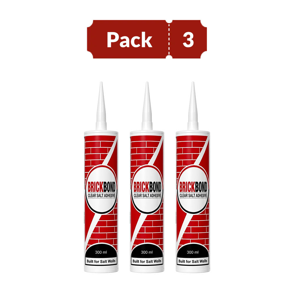 BrickBond - Himalayan Salt Adhesive for Joining Bricks, Blocks (Set of 3)