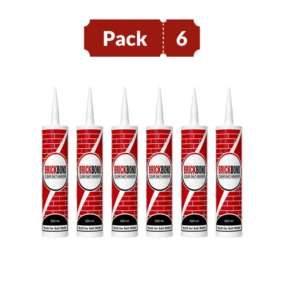 BrickBond - Salt Adhesive for Joining Bricks, Blocks (Set of 6)