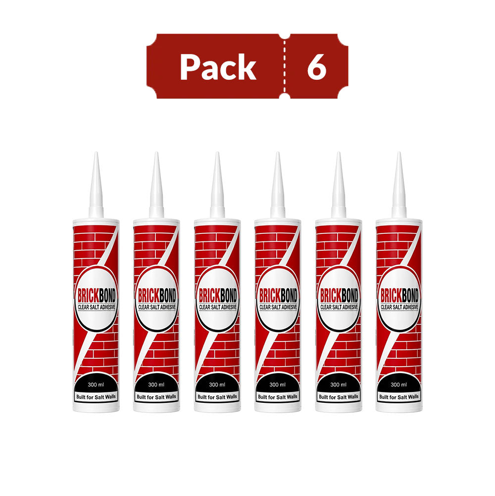 BrickBond - Salt Adhesive for Joining Bricks, Blocks (Set of 6)