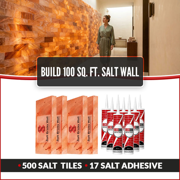 Build 100 Sq. Ft. Salt Wall 500 Salt Bricks 17 Salt Adhesive