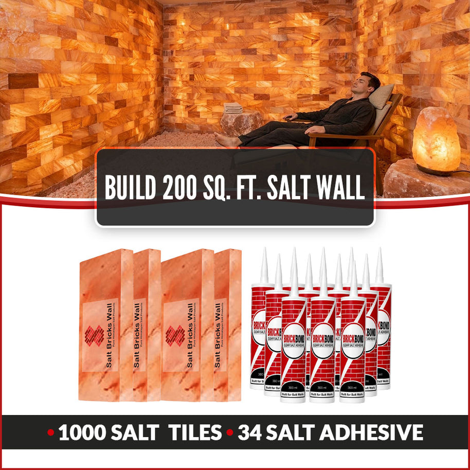Build 200 Sq. Ft. Salt Wall 1000 Salt Bricks 34 Salt Adhesive
