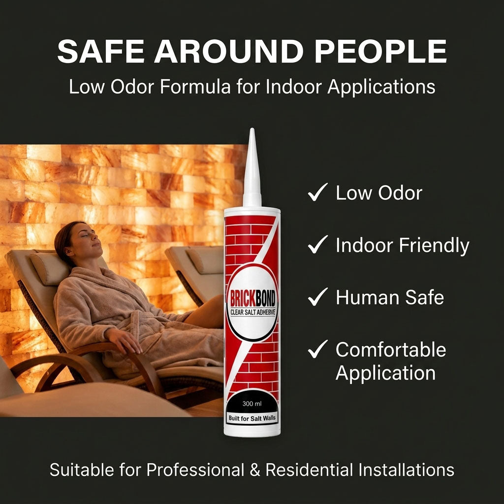 BrickBond - Himalayan Salt Adhesive for Joining Bricks, Blocks, Tiles to Build Room, Spa and Therapy Center, Transparent