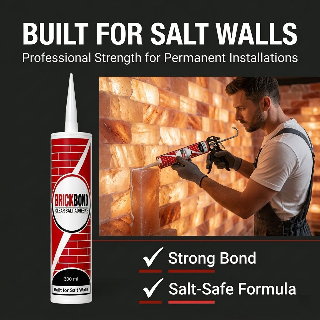 BrickBond - Himalayan Salt Adhesive for Joining Bricks, Blocks, Tiles to Build Room, Spa and Therapy Center, Transparent