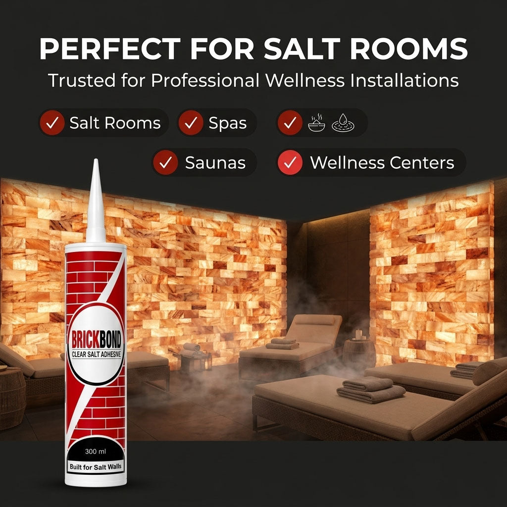 BrickBond - Himalayan Salt Adhesive for Joining Bricks, Blocks, Tiles to Build Room, Spa and Therapy Center, Transparent